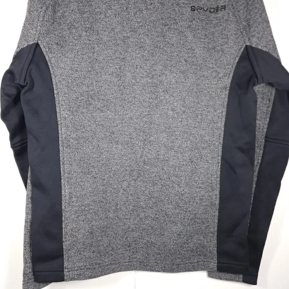 Spyder Men's Outbound M Gray Black 1/2 Zip Outdoor Core Jacket Pullover Sweater